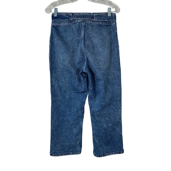 Abercrombie and Fitch Size 28/6R Ultra‎ High Rise Straight Tie Waist Crop Jeans - Picture 2 of 4